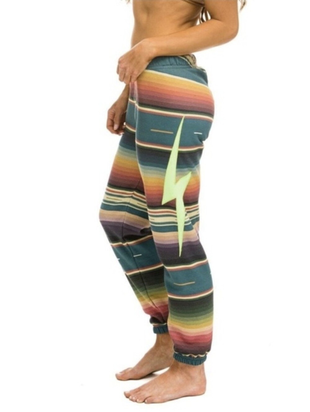 Aviator Nation Tulum Bolt Stitch Sweatpants Size Large